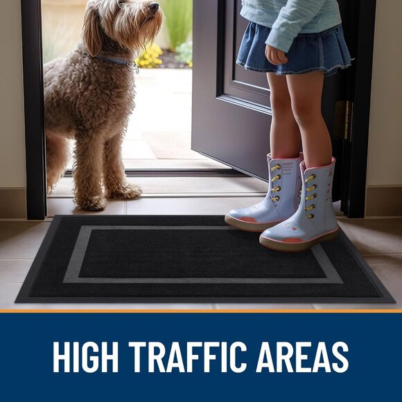 OLANLY Front Door Mat Indoor Outdoor Entrance, Waterproof All-Season, 29.5x17 - Picture 8 of 8